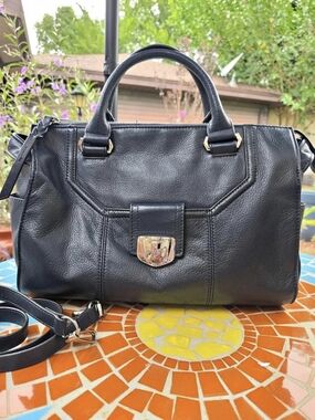B. Makowsky Marion Style Leather Satchel, Black. Excellent Pre-owned Condition✨️